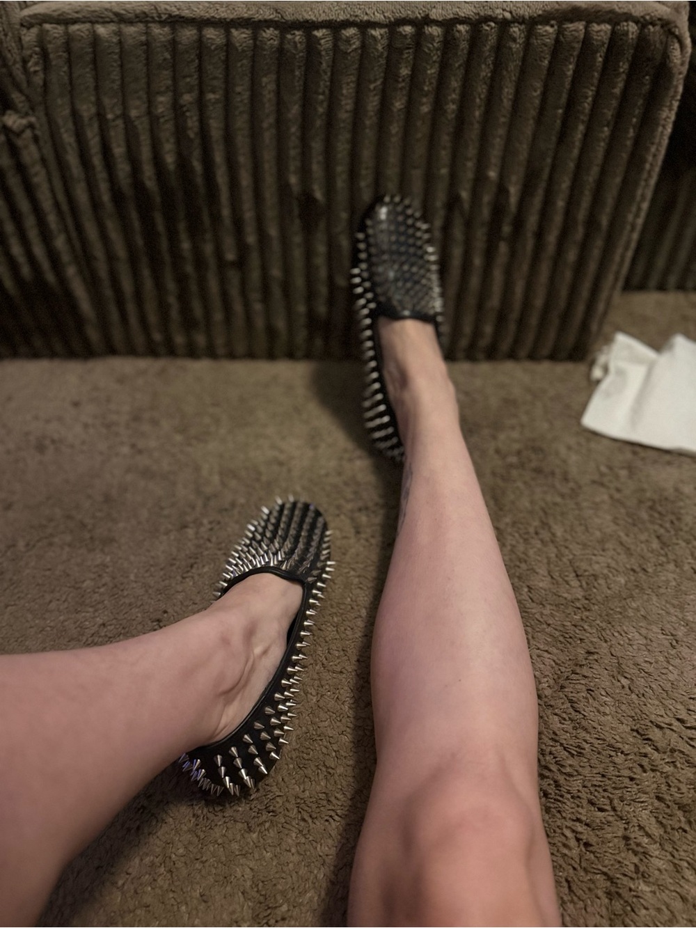 UNIF hellraiser flats size 9 PRE-STRETCHED TO PERFECTION - Picture 3 of 4